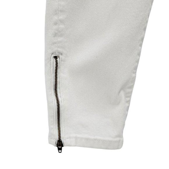 Boden Zipper Ankle White Denim Skinny Jeans Womens 8 - Picture 8 of 8